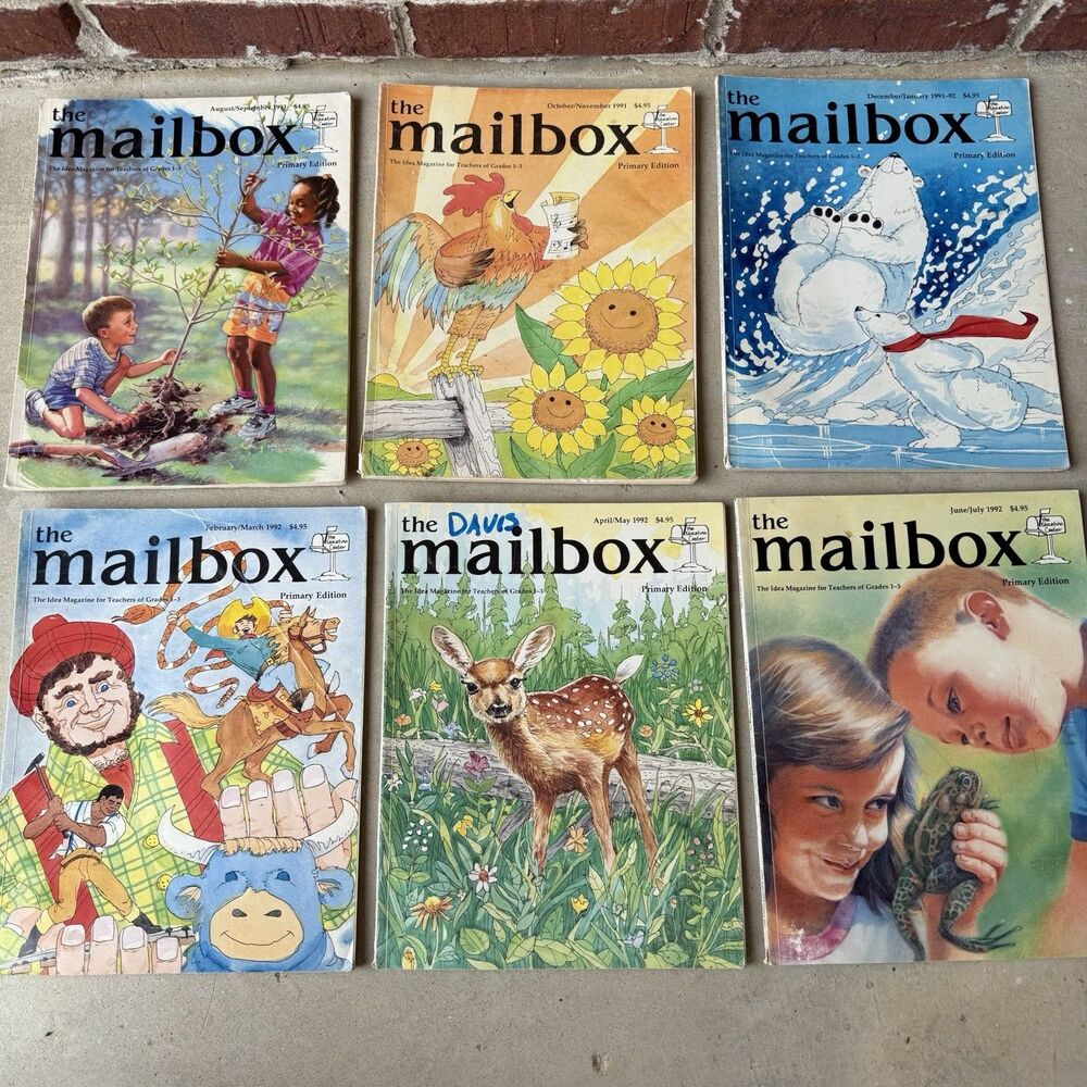 The Mailbox Magazine for Teachers Grades 1 - 3 Lot Of 6 Primary 1991–1992